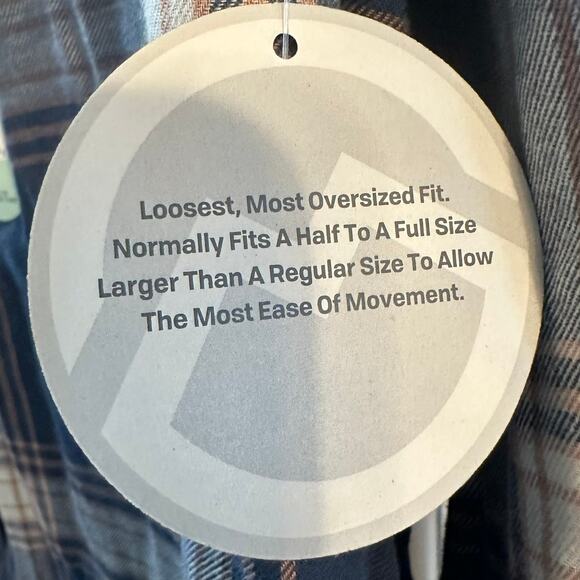 Magellan Women's Lons Sleeve Willow Creek Blue Flannel Boyfriend Fit Large - Picture 5 of 8